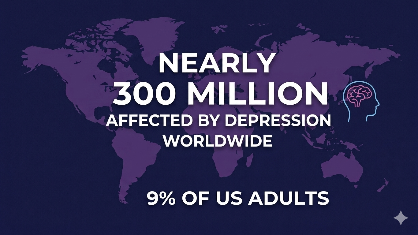 300 MILLION AFFECTED DEPRESSION GLOBAL